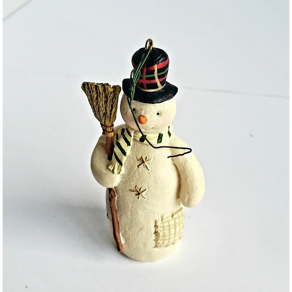 Hallmark Keepsake Snowman Trio Vintage Ornaments 2001 Karon 03 Burrton Coldwell